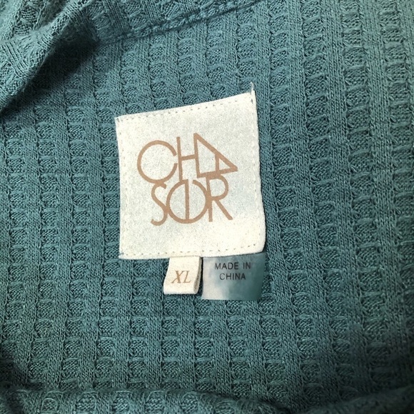 CHASER Teal Waffle Knit Thermal Top - Picture 12 of 13